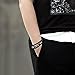 Cupimatch Couples Leather Bracelet Cuff Love Infinity Charm Bangle for Men Women