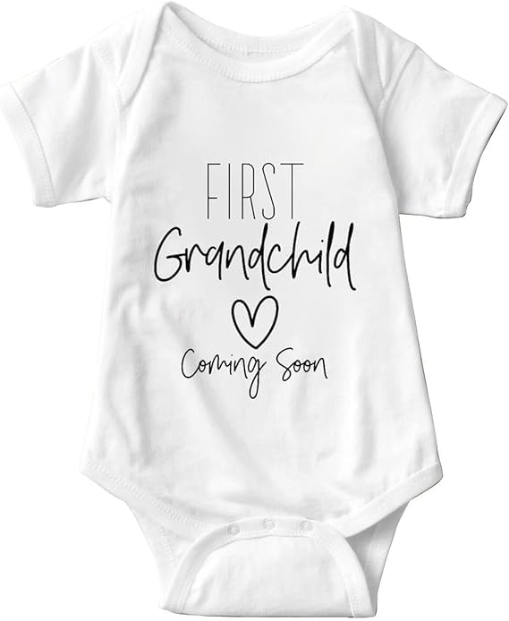 listery First Grandchild Baby Bodysuit Pregnancy Announcement For Grandparents Baby Announcement First Grandbaby Infant