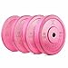 Premium Pink Bumper Plate Solid Rubber with Steel Insert - Great for Crossfit Workouts