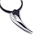 jonline24h Unique Stainless Steel Spear Wolf Tooth Pendant Mens 20Inch Necklace Chain Gift