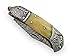 AishaTech Bear Head Pocket Knife Damascus steel Lock Blade Bone Handle