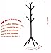 Neasyth Solid Wood Coat Rack Simple Entryway Standing Hall Tree, Standard, Coffe-Color