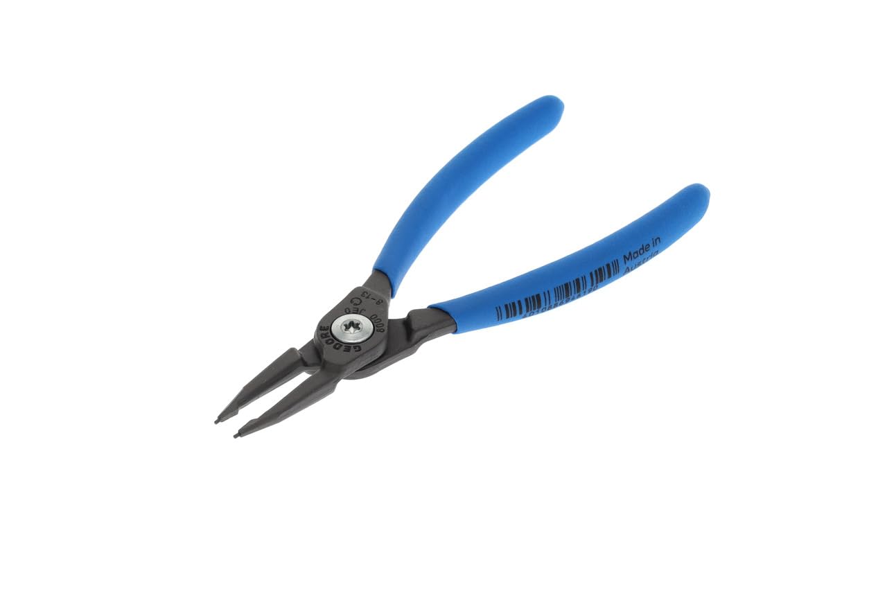 GEDORE Circlip pliers for inner circlips, Twist-impeding, Straight jaws, Tip dia. 0.9 mm, 8000 JE 0