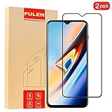 [2-Pack] Pulen OnePlus 6T Screen Protector 2018,Full Screen Coverage Anti-Scratch Less Fingerprints Easy Installation 9H Tempered Glass Film for OnePlus 6T(Black) (Black, Glass)