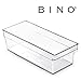 BINO | Plastic Storage Bins, Medium | THE HANDLER COLLECTION | Multipurpose Organizer Bins | Kitchen Pantry Organizers and Storage | Clear Containers for Organizing Home | Freezer Organizer