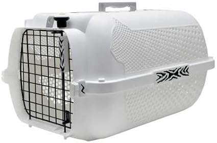 Cat It Dogit Voyageur Cage De Transport Pour Chien Ou Chat Taille M 56 X 37 X 30 Cm Motif Tigré Blanc