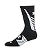 Under Armour Men's Undeniable All Sport Crew Socks (1 Pair), Black/White, Large