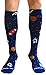 A-Swift Compression Socks (1 Pair) for Women & Men Best for Running, Athletic Sports, Crossfit, Flight Travel - Suits Nurses, Maternity Pregnancy - Below Knee High (Space Dreams, Large)