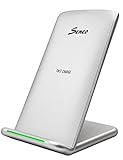 Seneo Wireless Charger, Qi Certified 7.5W Fast Wireless Charging Stand Compatible with iPhone X/ 8/8 Plus, 10W Fast Wireless Charger Stand for Galaxy Note 9/8/5 S9/S9+/S8/S8+(No AC Adapter)