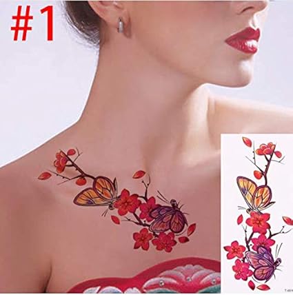 Upupupup Réaliste Rose Fleur Sex Tatouages Temporaires