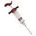 HeroNeo BBQ Tool Cook Meat Marinade Injector Flavor Syringe For Poultry Turkey Chicken Grill Cooking With 2pcs needle tips (Red)