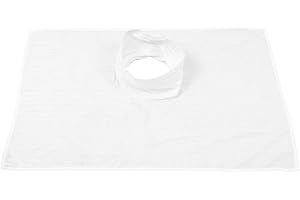 OSALADI Massage Table Sheet with Face Hole, White Satin Cloth Massage Bed Cover for Beauty Salon Spa, Supple