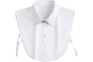 Shinywear Fake Collar Detachable Dickey Blouse Half Shirts Peter Pan Faux False Collar for Women Girls Favors