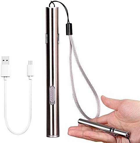 GOOD APPLE Portable USB Rechargeable LED Flashlights Mini Torch Lamp (Silver)