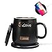 Coffee Cup Warmer & Wireless Charger with Auto-Shut Off for Office Desk Use, 2 IN 1 Heating Mug Cup Warmer Set for Home/Office to Warm Coffee, Tea, Milk, Water Mug - Best Gift Idea Coffee Plate Cup Set