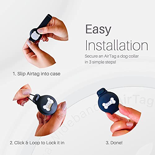 Co.Z AirTag Dog Collar Holder 2021 Apple AirTag Case for Dog Collar W