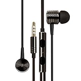 Fast Jewelry® High Sound Quality Piston Earphone Headphone Headset In-ear Earbud with Remote & Mic for Smartphone (Black)