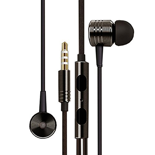 Fast Jewelry High Sound Quality Piston Earphone Headphone Headset In-ear Earbud with Remote & Mic for Smartphone (Black)