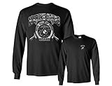 Marines Long Sleeve T-Shirt Marine Corps USMC Globe Tee Kicking Ass Since 1775 Military Clothing
