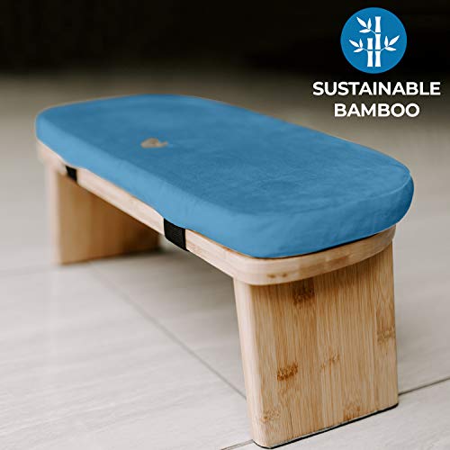 Florensi Meditation Bench (18"x7"x6"), Bamboo, Foldable & Ergonomic