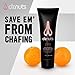 dznuts - Men's Pro Chamois Cream with Microfiber Towel, Anti-Chafing for Saddle Sores, Thigh Friction, Cyclists, Runners - 2 Pack (4 oz Each)