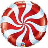 Peppermint Mylar Balloon Christmas Decorations by Qualatex