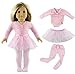 HongShun Doll Clothes Pink Ballet Tutu Dress for 18 inch American Girl Fashion Outfit