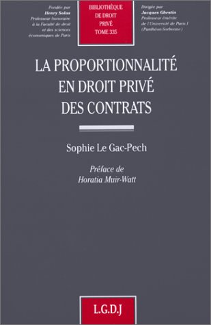 La  proportionnalité en droit privé des contrats