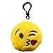 Nuoxinus Emoji Keychain Mini Plush Pillows, Cute Toys Party Supplies Favors Handbag Key Chains, Bags Backpack Accessories for Women Men Teens Girls Boys Kids (Set of 6, 2.4 inch)