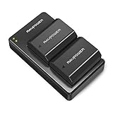 NP-FZ100 RAVPower Replacement Battery Charger Set Dual USB Charger Compatible Sony Alpha A7 III, A7R III, A9, Sony Alpha 9, A7R3 (2-Pack, Versatile Charging Option, 2000mAh)
