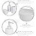 Harbour Housewares Blue and White Striped Ceramic 3 Piece Bathroom Set. Including Soap Dispenser, Soap Dish and Toothbrush Tumbler