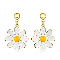DONGLU Daisy Earrings S925 Silver Needle Women