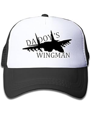 Daddy's Wingman Funny Baby Boys AdjustableTrucker Visor Cap Infant Trucker Hat