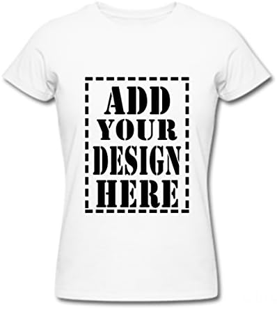 Women's Breathable Add Your Custom Design Here Stylish T shirts (S, White)