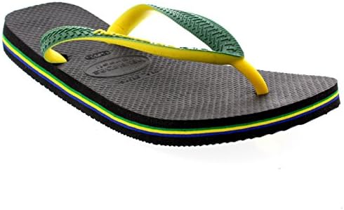 Womens Havaianas Brasil Mix Flip Flop Vacation Beach Slip On Sandal - Black - 10/11