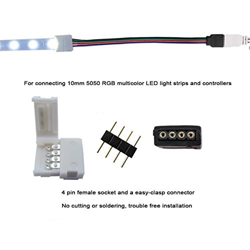 4 Pin Rgb Controller 10 Pcs 10mm 4 Pin RGB 5050 3528 LED Strip