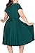 Nemidor Women's V-Neckline Stretchy Casual Midi Plus Size Bridesmaid Vintage Dress NEM073 (14, Green)