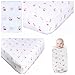 1 Soft & Cozy Muslin Cotton Baby Crib Sheet Fitted For Deep Sleep. Cute Pink Owls For Girls, Infants, Toddlers Christmas Gifts. 28