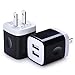 Wall Charger, Charging Block Brick, FiveBox 2-Pack Dual Port 2.1A USB Wall Charger Base Charging Cube Plug Phone Charger Box for iPhone X/8/7/6/6s Plus, iPad, Samsung Galaxy S7 S6 Edge, Android, LG