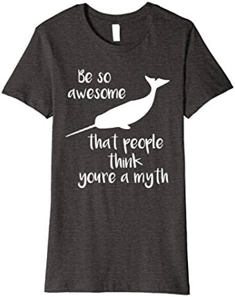 Womens Premium So Awesome That People Think Myth Narwhal Tee Small Dark Heather