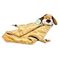 Baby Security Blanket - 18" Tall Soft Fleece Baby Blanky for Boys & Girls - Baby Soothing Blanket with Plush Stuffed Animal - Puppy Dog