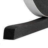 Windows Sealing Tape-2 Rolls, 1/2 Inch Wide X 1/2 Inch Thick Weather Stripping for Windows and Doors Adhesive Soundproofing Thick Foam Tape Total 13 Feet Long(6.5ft x 2 Rolls)