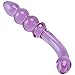 AKStore Crystal Glass Dildo Anal Beads Butt Plug G-spot Massager (Purple)