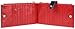 Genuine Leather Wallet for Women Credit Card Holder Wallets Zipper Purse with RFID Blocking Red