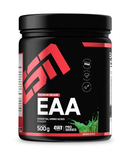 ESN-EAA-Pulver--500g--Green-Apple--Enthaelt-alle-8-essentiellen-Aminosaeuren-EAAs--essential-amino-acids--vegan--instant--10000-mg-EAAs-pro-Shake--35-Portionen--Made-in-Germany ESN-EAA-Pulver--500g--Green-Apple--Enthaelt-alle-8-essentiellen-Aminosaeuren-EAAs--essential-amino-acids--vegan--instant--10000-mg-EAAs-pro-Shake--35-Portionen--Made-in-Germany