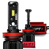 OPT7 Fluxbeam CORE H11 H8 H9 H16 LED Headlight Bulbs with FX-7500 CREE Chip Plug-N-Play Conversion Kit-6,000LM 6000K Cool White-Built. Not Bought
