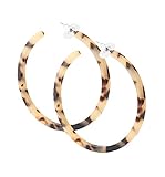 PHALIN Acrylic Hoop Earrings Tortoiseshell Acrylic