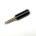 3.5mm 4 Pole Male Repair headphone Jack Plug Metal Audio Soldering & Back cover