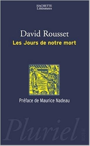 Amazonfr Les Jours De Notre Mort David Rousset Maurice - 
