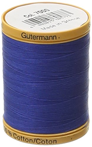 Gutermann Natural Cotton Thread, 800m/875 yd, Royal Blue